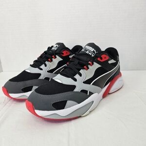 PUMA X-Ray Black, Gray & Red Sneakers